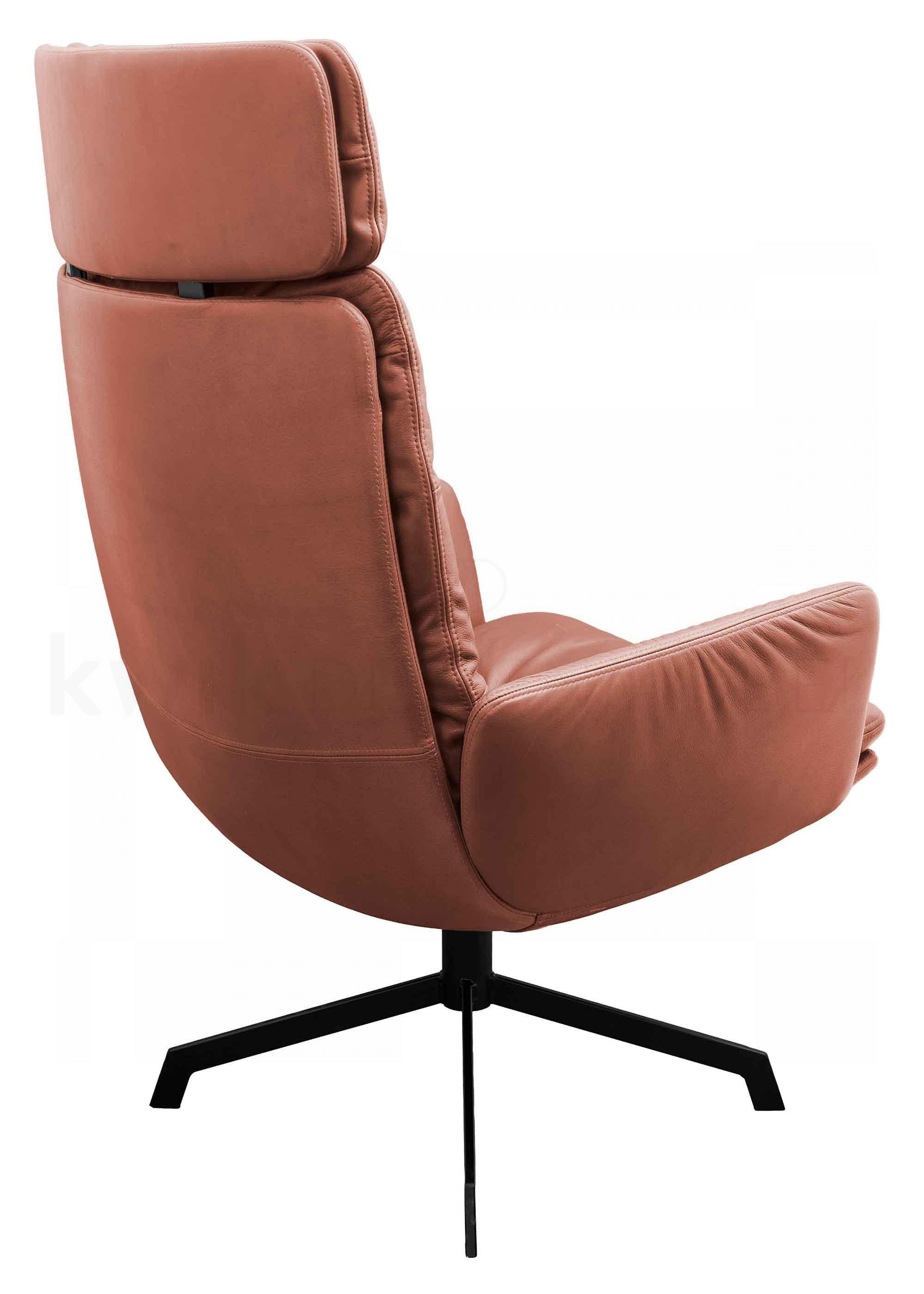 ARVA LOUNGE Armlehnensessel mit Kopfstütze & 4-Fuss-Stern-Gestell