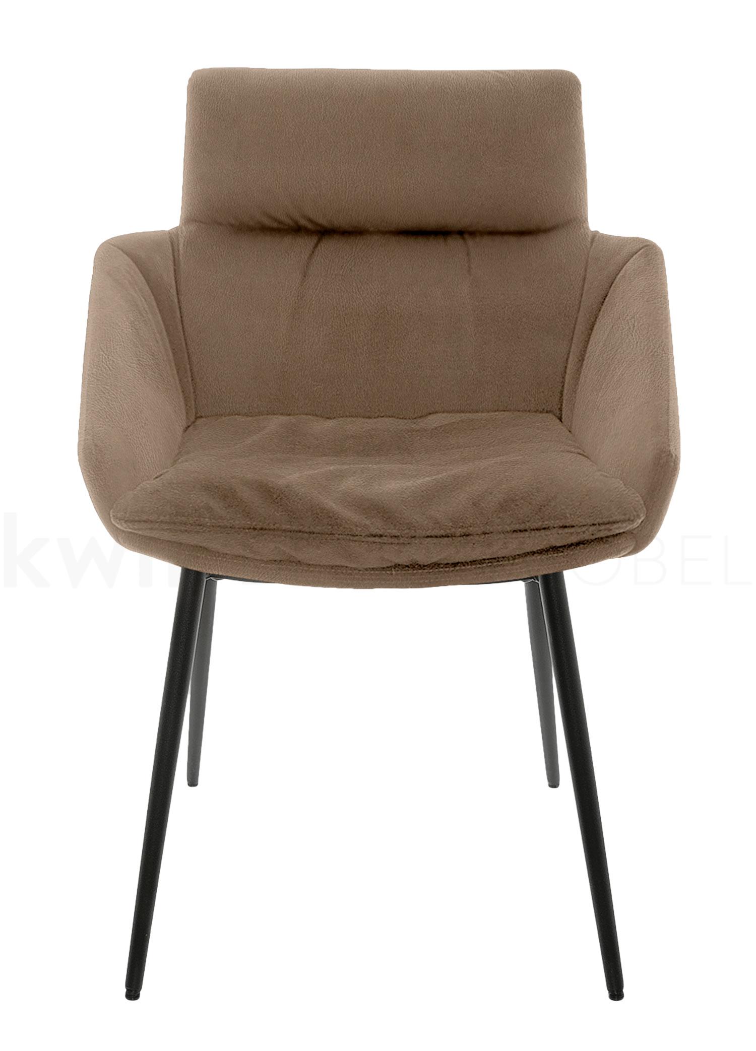 FAYE-chr-4-Fuss-konus-na-pol-SAUVAGE-8113-KFF-01 FAYE Armlehnenstuhl mit niedrigen Armlehnen