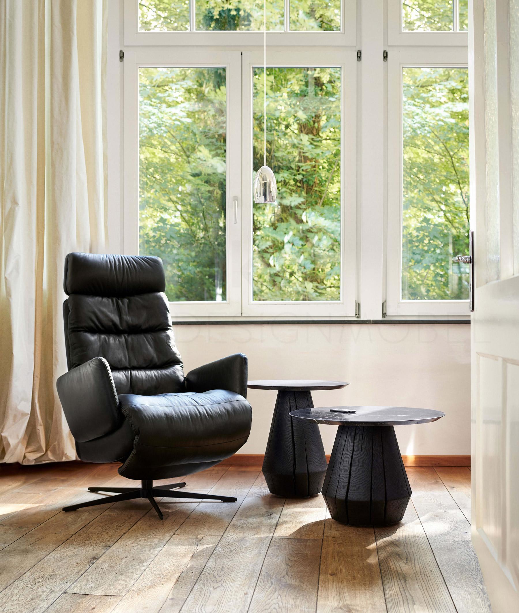 ARVA E-LOUNGE Relaxsessel mit Kopfstütze & 5-Fuß-Stern-Gestell