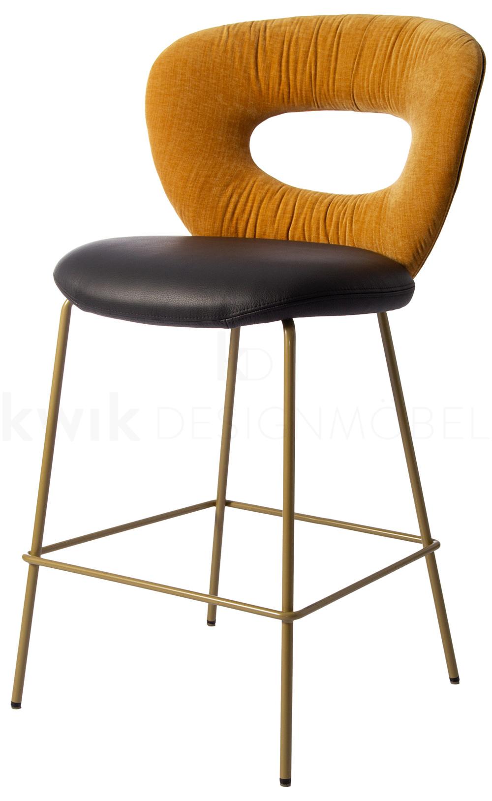 kff_alice-thekenstuhl_ruecken-stoff-boston-mostaza-5324_sitz-leder-milano-schwarz-260_gestell-messing-m28_2 ALICE Thekenstuhl