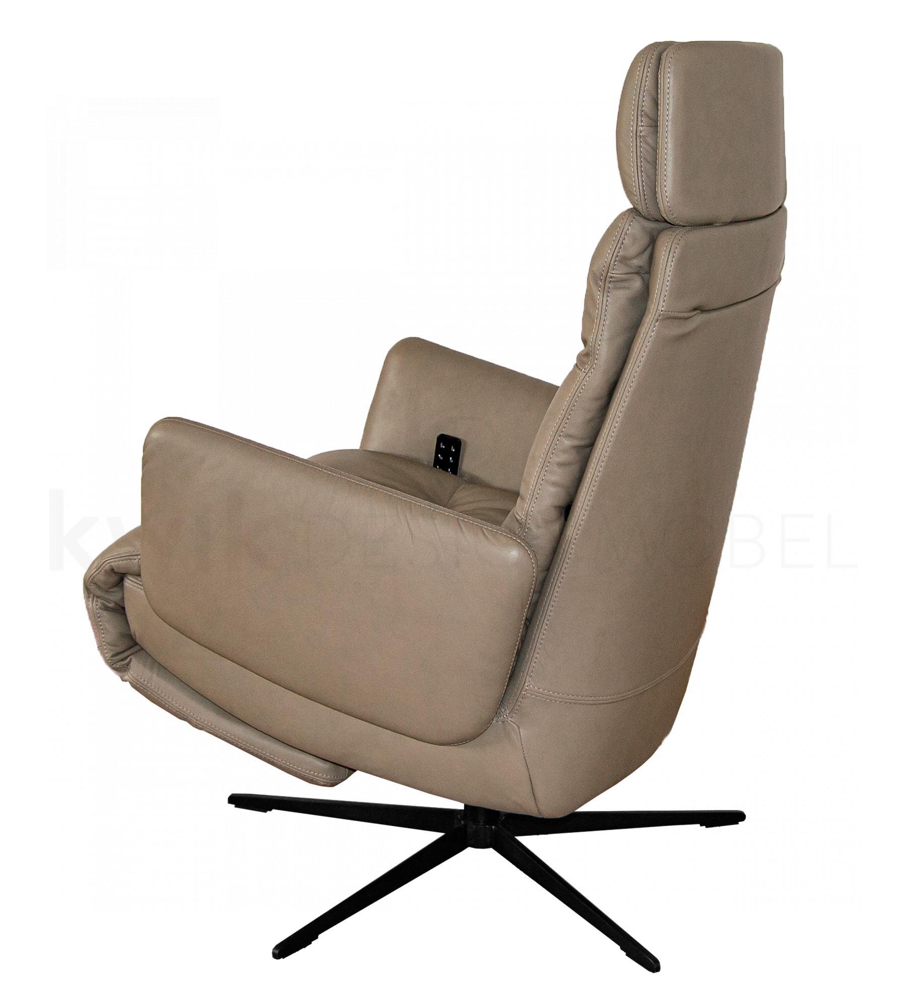 ARVA E-LOUNGE Relaxsessel mit Kopfstütze & 5-Fuß-Stern-Gestell
