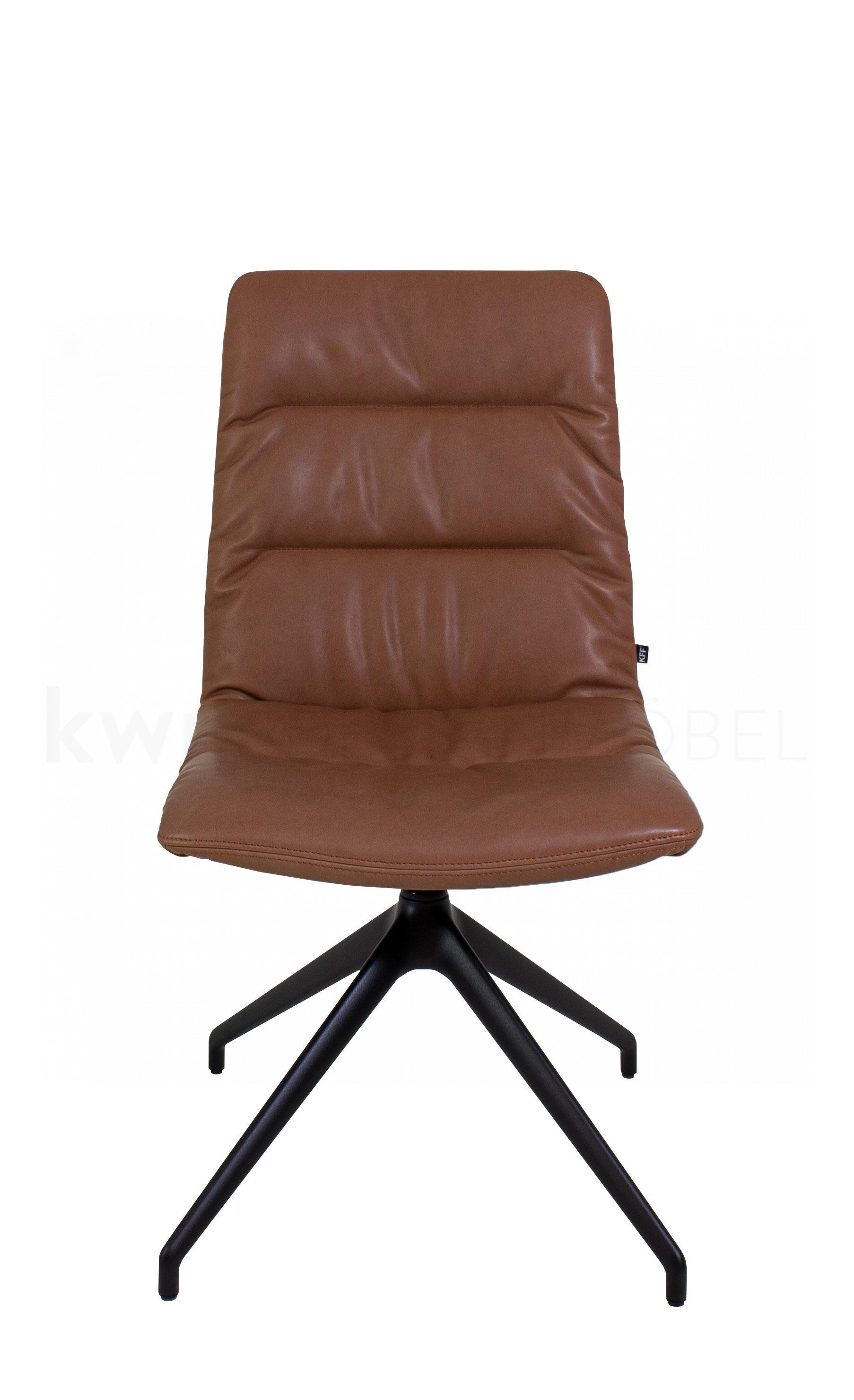 kff_arva-light-drehgestell-sl_leder-wild-anilin-braun_gestell-struktur-schwarz-m02_4pIoBbzLWym0qZ ARVA LIGHT Stuhl mit 4-Fuß-Stern-Gestell SL
