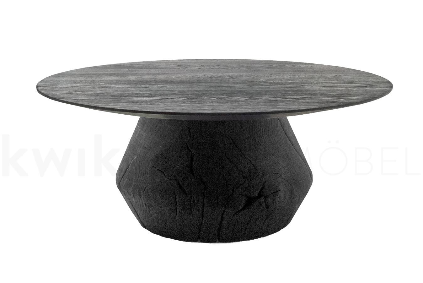 IVY-tab-r-1S-30cmH-branntEiche-ASCO-02 IVY Beistelltisch Säulenhöhe 30 cm